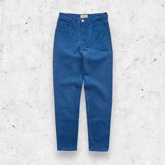 Vtg 90s Guess Jeans USA Jeans, Red Patch, High Rise Tapered Leg, USA Made 28 30 - Picture 1 of 7